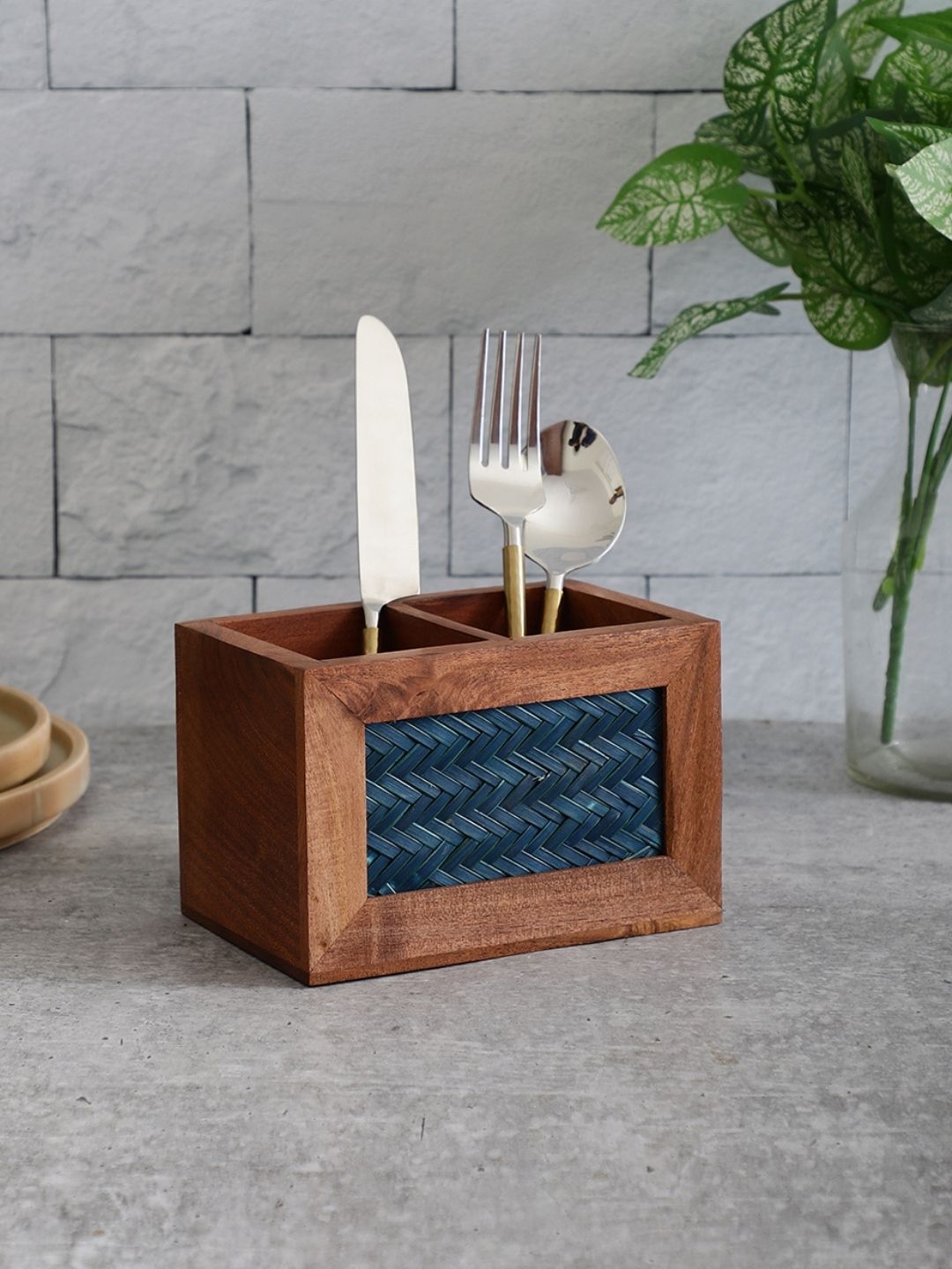 10-Piece Wooden Chopstick Rests - Natural Wenge Wood Utensil Holders For Spoons, Forks, Knives